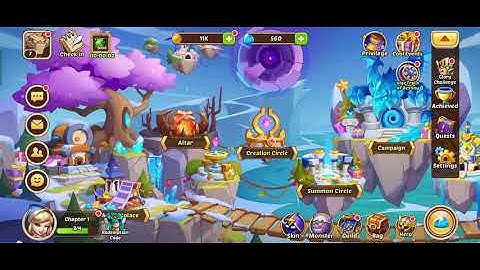 Playing idle heroes for the first time