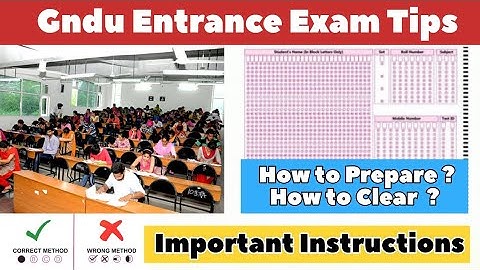 Gndu Entrance Exam Tips || How to Prepare for Gndu Entrance Exam || How to Clear Gndu Entrance Exam