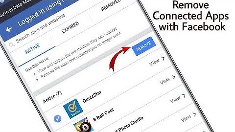 How to Remove All Apps Games Connected with Facebook Account.