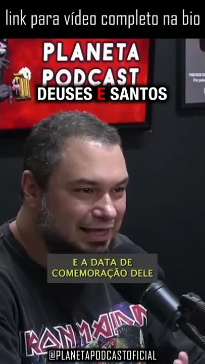 imagem do vídeo SUBSTITUINDO DEUSES POR SANTOS com Marcelo Del Debbio e Bruno Veloso | Planeta Podcast #shorts