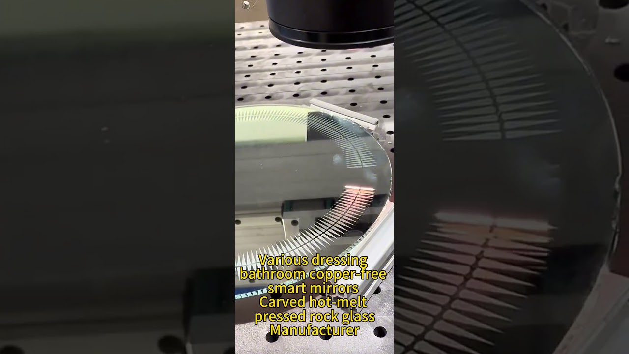 Various dressing bathroom copper-free smart mirrors Carved hot-melt pressed rock glass