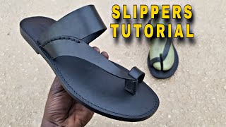 How I Made These Leather Slippers | Full Process Tutorial