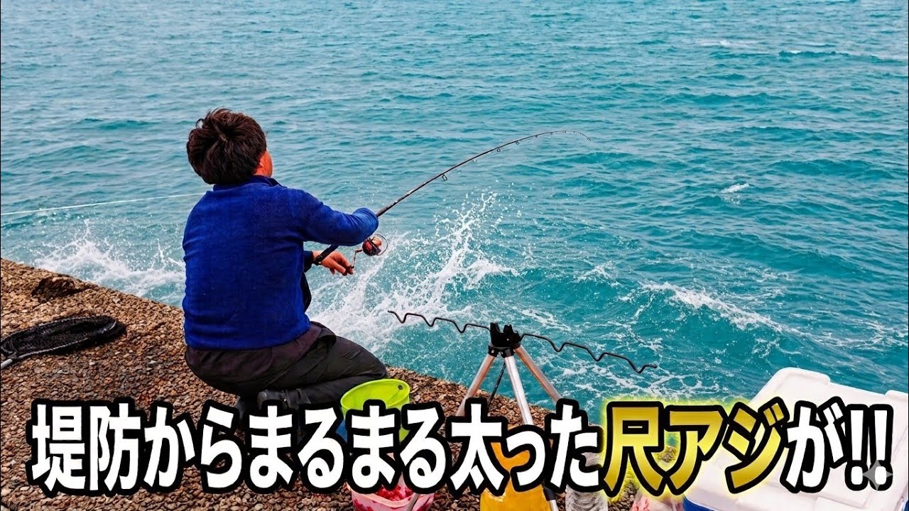 Caught a plump 12-inch horse mackerel on a sabiki rig from the
