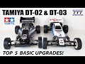 Tamiya DT-02 & DT-03 - Top 5 Basic & Cheap Upgrades!