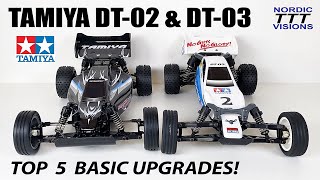 Tamiya DT-02 & DT-03 - Top 5 Basic & Cheap Upgrades!