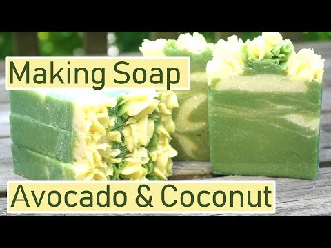 Making Avocado & Coconut Milk Soap 🥑🌴🥥| Thermal Mermaid