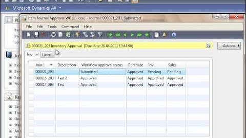 Dynamics AX 2009 Item Journal Approval Workflow