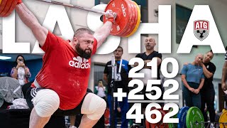 Lasha Talakhadze 210kg Snatch x3 252kg C&J 462 TOTAL 2023 Worlds
