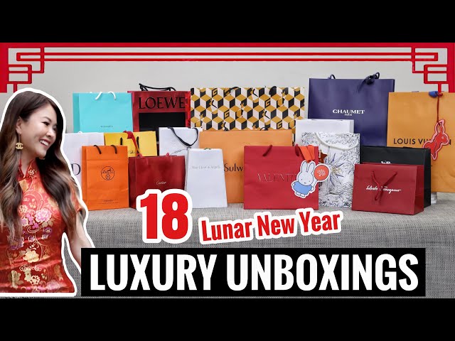 18 LUXURY UNBOXINGS l LUNAR NEW YEAR RED PACKET 2023 🧧 LV, HERMES