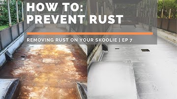 Skoolie Rust | Grinding and Painting Floor | Ep 7