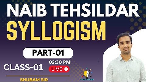 SYLLOGISM PART-01 II STATEMENT & CONCLUSION II REASONING ABILITY II BY SHUBAM VERMA SIR II #jkssb