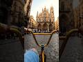 Riding through history in Barcelona 🚲🏰 #pov #shorts