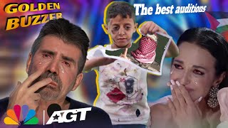 A Ukrainian child cries in the amazing show about the war- AGT 2024