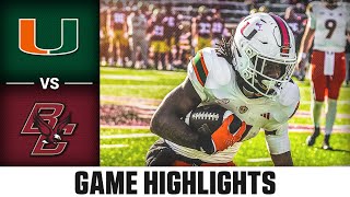 Miami vs. Boston College Game Highlights | 2023 ACC Football