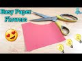 Easy paper flowers  how to make paper flowers  color paper flower  simple paper flower making