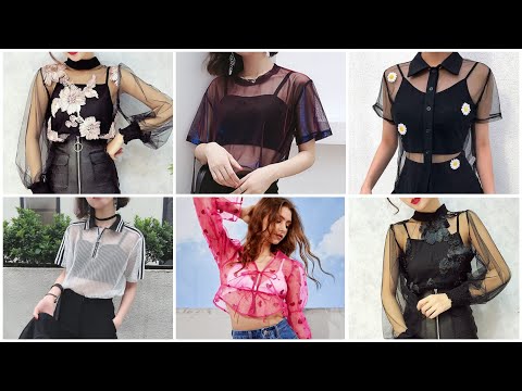 Latest & Fancy Net Fabric Top Design For Girls 2022 | Stylish Gorgeous Net Top Collection |