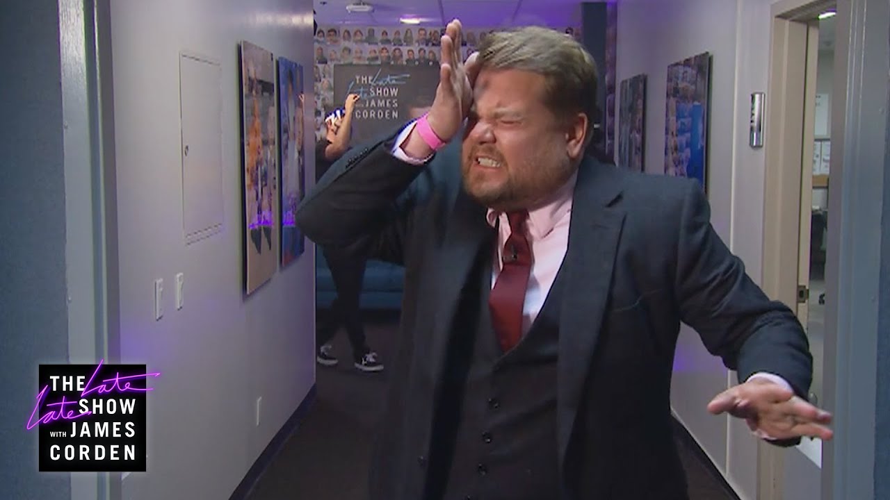 James Corden Is Surrounded by Safety at CBS