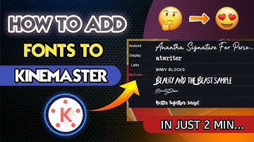How to Add Custom Fonts In Kinemaster| Kinemaster Main Fonts Kaise Install Kare Hindi| Merques Rehan
