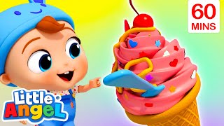 Pink Ice Cream Song + 1 Hour of Colorful Sweet Nursery Rhymes | @LittleAngel screenshot 2