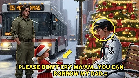 “Please Don’t Cry, Ma’am…You Can Borrow My Dad.”—Said the Little Girl to the Navy Soldier at the Bus
