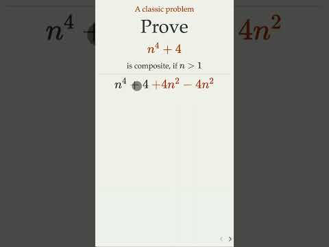 Prove n^4+4 Is