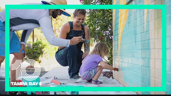 Couple hopes paint-by-number mural reminds community of brighter days