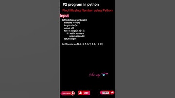 #2_Program_In _Python find missing number in python #python #smw_official #smw_media