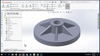 2 Solidworks Linear Pattern, Circular Pattern and Rib