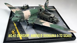 I build the ancient ESCI AC-47 in scale along with a diorama