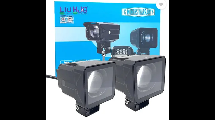 LIU HJG Camera Lens LED Square Laser  Fog Light with Red Devil Lens. Old/new version.