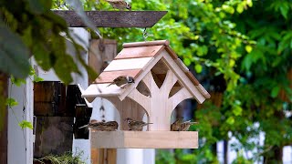 How to make DIY wooden bird feeder from old pallets