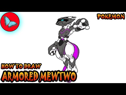 How To Draw Armored Mewtwo From Pokemon  Drawing Animals