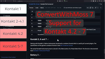 ConvertWithMoss 7 - free multi-sample converter - support for NI Kontakt 4.2, 6 & 7 as a source!