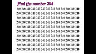 Find the Number 204 #iq #iqtest #gk #focus #general