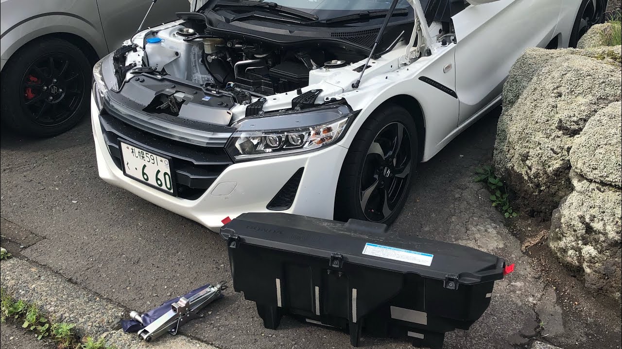 ゲリラ豪雨！冠水道路通過した嫁のS660を見てみました。
