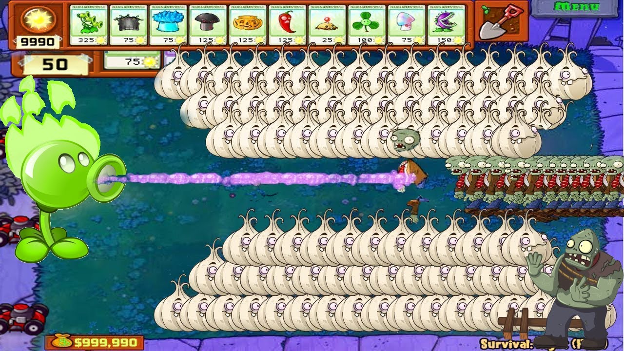 Scaredy Shroom Vs 999 Zombie Vs Dr. Zomboss - Plants vs Zombies Hack ...