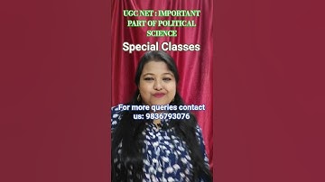 UGC NET: Belangrijk onderdeel van de politieke wetenschappen: belangrijke onderwerpen en voorbere...