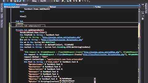 update Record using vb net mysql and php