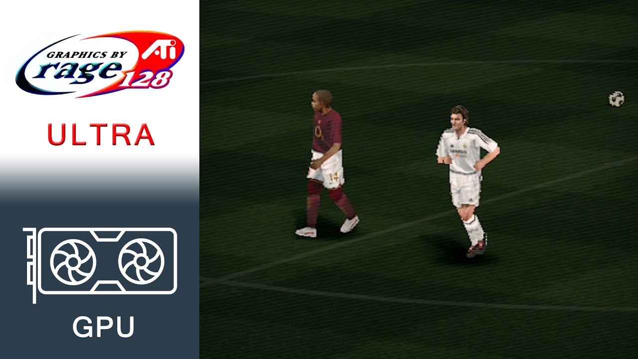 Pro Evolution Soccer 5 Gameplay ATI Rage 128 Pro Ultra
