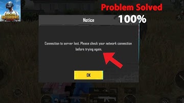 Connection to server lost Please check your network connection before trying again PUBG Mobile
