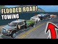 TOWING CARS OUT OF FLOODED ROAD | SQUAD TOWING SERVICE | FARMING SIMULATOR 2017