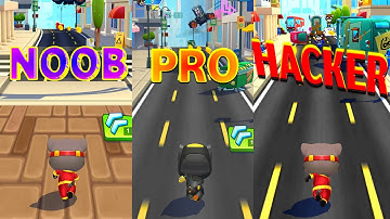 NOOB vs PRO vs HACKER - Talking Tom Hero Dash Android Gameplay