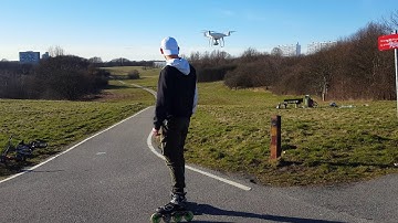 DJI Phantom 4 pro active track (speed skating) 4k