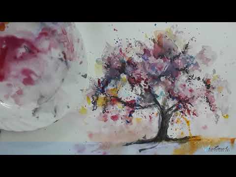 How to paint watercolor tree - YouTube
