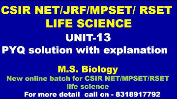 CSIR NET | PYQ | METHODS IN BIOLOGY | RDT | MOLECULAR MARKER