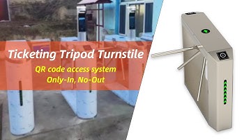 STXtek QR Code Ticket Tripod Turnstile #tripodturnstile #turnstilegate #accesscontrolsystem