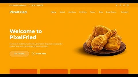 PixelFried - Plantilla de  Página web Restaurante