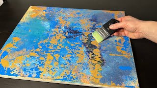 Abstrakte Acrylmalerei | malen mit Acrylfarben | Rakeltechnik | DIY Art. | abstract painting