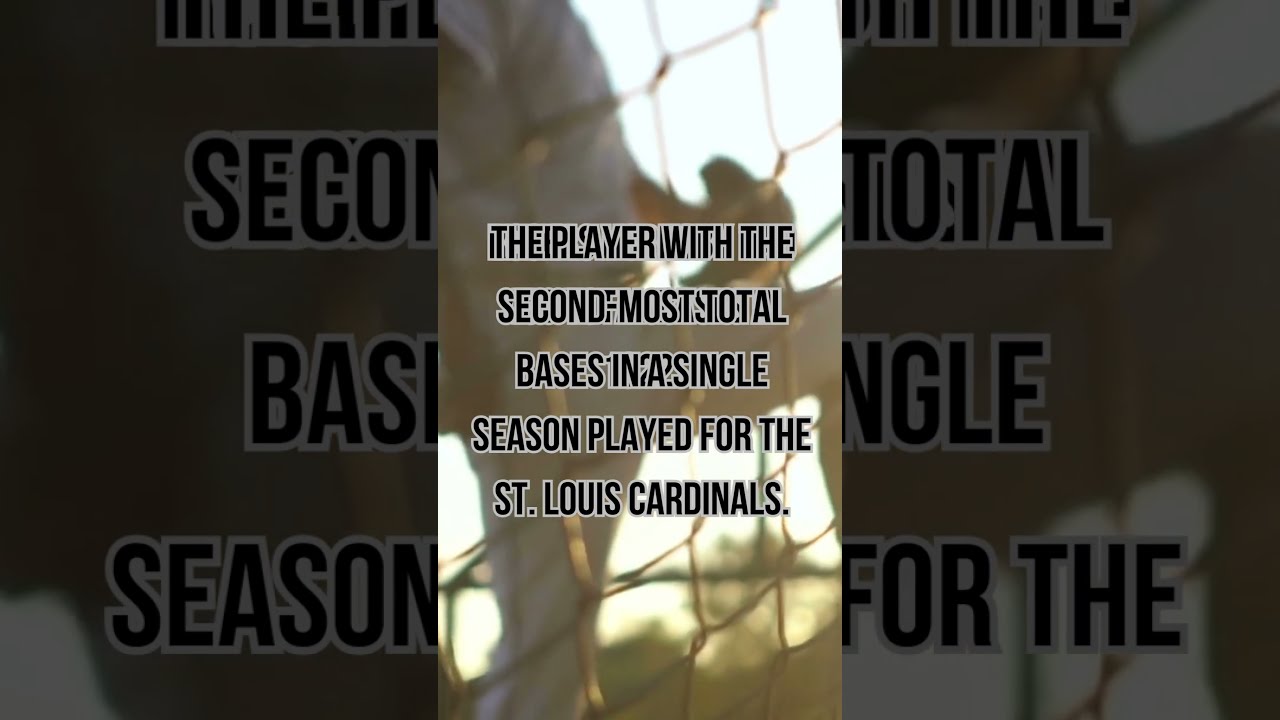 The Player With Second Most Total Bases In A Single Season Played For St Louis Cardinals 