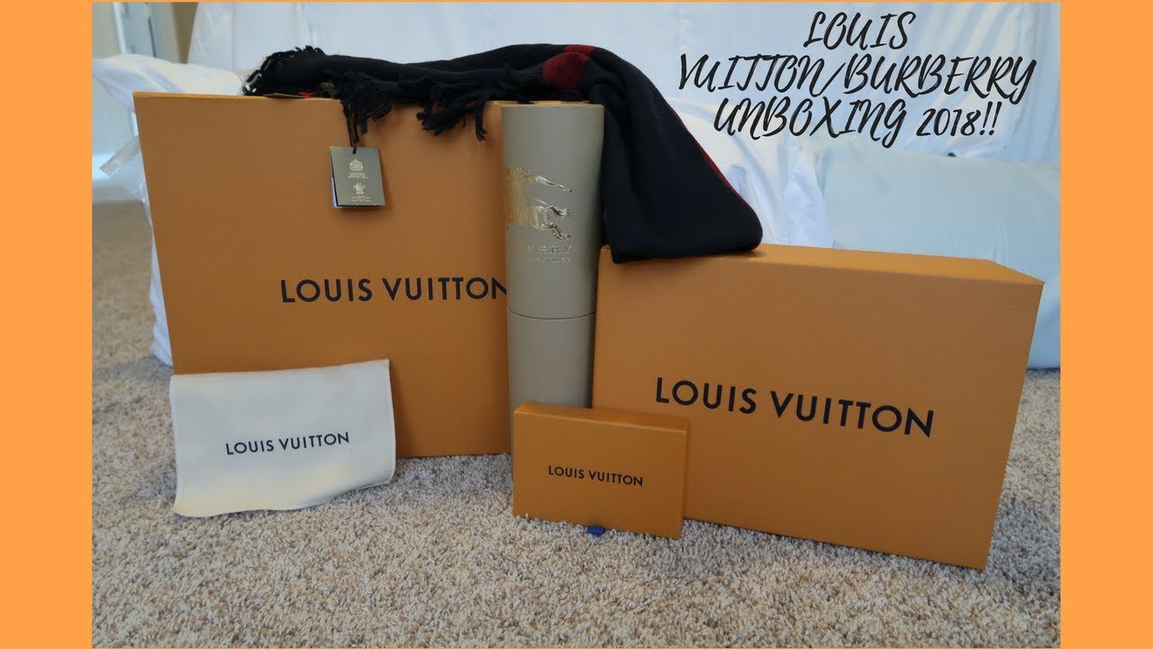LOUIS VUITTON/BURBERRY UNBOXING 2018 - YouTube